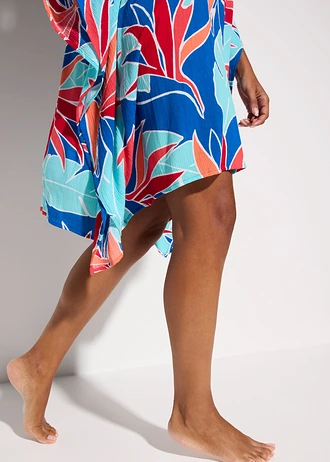 Rochie-tunică din viscoză fluidă • albastru floral • magazin bonprix