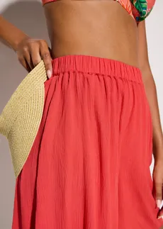 Strandshort van soepele viscose • kreeftrood • bonprix online shop
