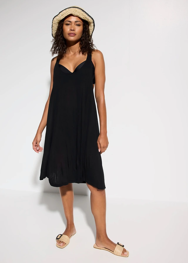 Strandjurk van soepele viscose • zwart • product-page.page-title-suffix