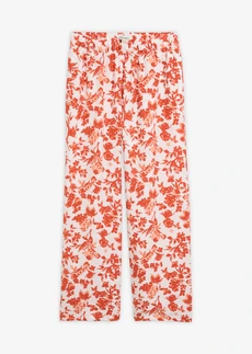 Jupe-culotte fluide en viscose mélangée • blanc-rouge cannelle imprimé • Boutique bonprix