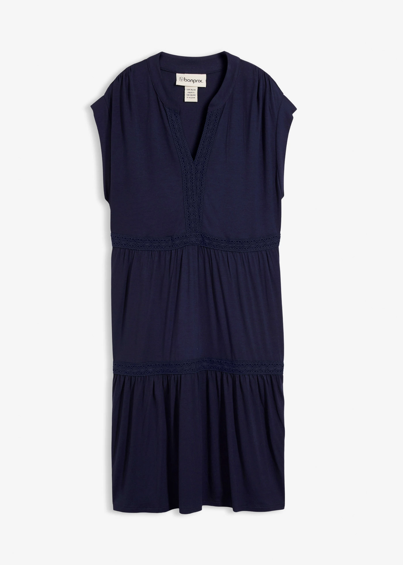 Robe-tunique douce en viscose extensible • bleu foncé • Boutique bonprix