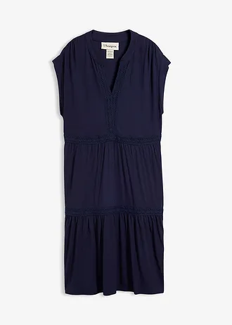 Tuniekjurk van een soepele viscosemix • donkerblauw • bonprix online shop