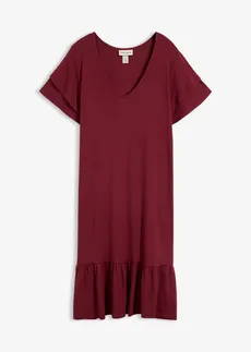 Robe en jersey viscose à volants