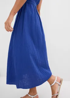 Rochie midi din bumbac 100% • albastru-cobalt • magazin bonprix