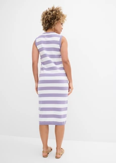 Gebreide jurk • rookviolet-wolwit gestreept • bonprix online shop