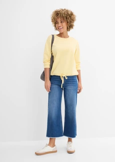 Sweater van biologisch katoen, Kleur: pastelgeel