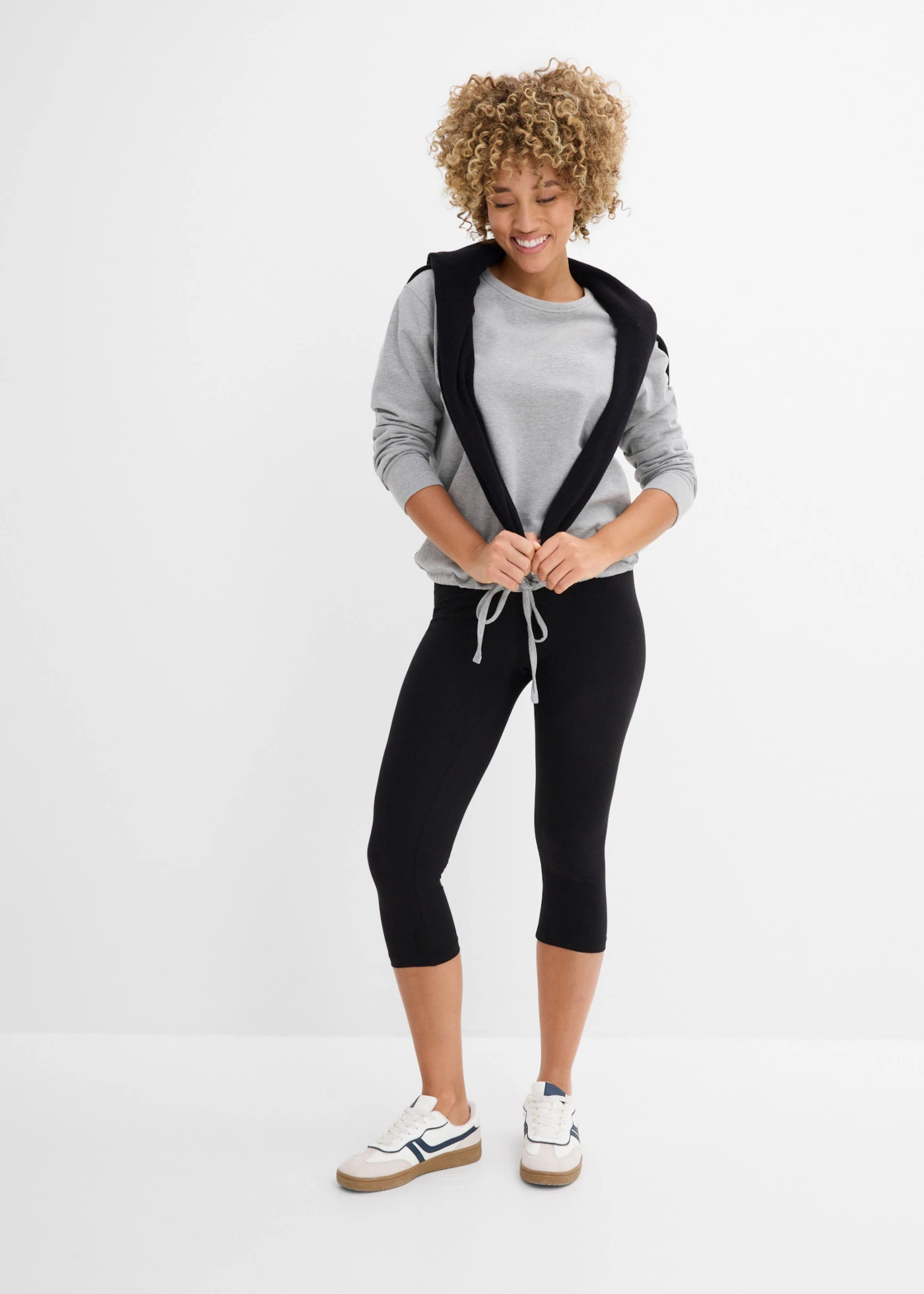 Bluza z czystej bawełny organicznej • jasnoszary melanż • sklep bonprix