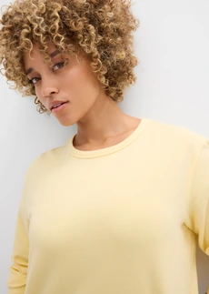 Sweat 100% coton • jaune pastel • Boutique bonprix