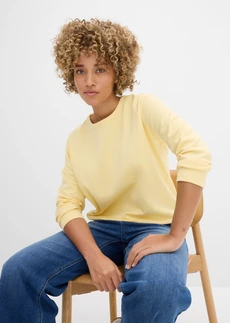 Sweat 100% coton • jaune pastel • Boutique bonprix