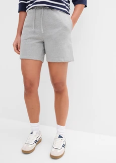 Short en sweat 100% coton • gris clair chiné • Boutique bonprix