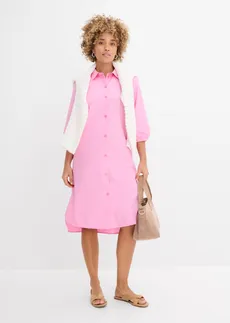 Robe-chemise légère en coton • rose • Boutique bonprix