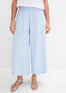 Palazzo broek van een linnen-mix • poederblauw • bonprix online shop