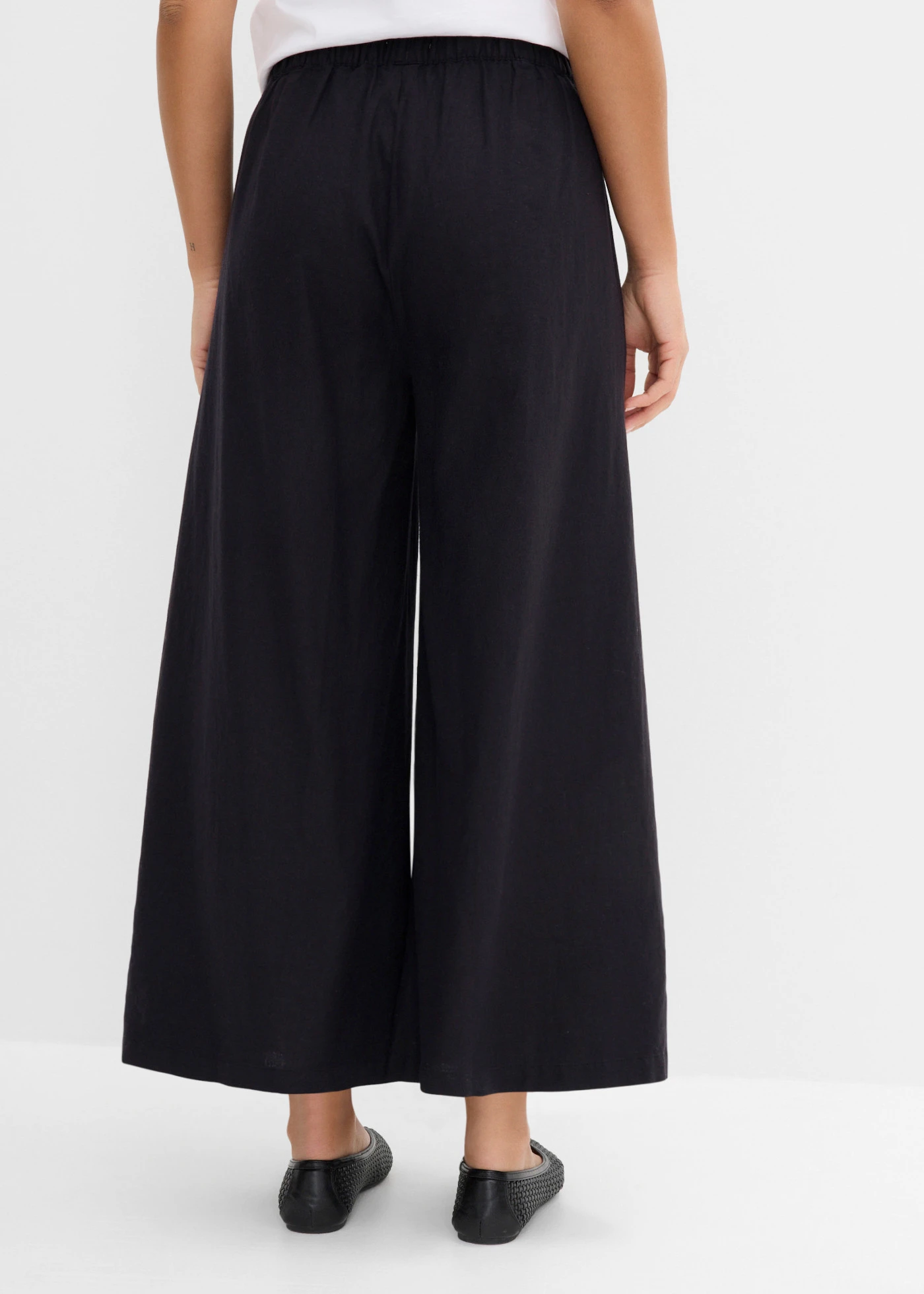 Pantaloni Palazzo din mix cu in • negru • magazin bonprix