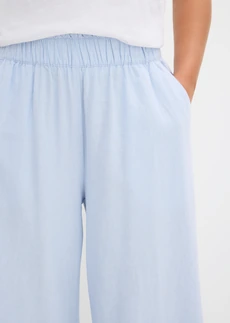 Palazzo broek van een linnen-mix • poederblauw • bonprix online shop
