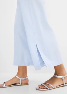 Palazzo broek van een linnen-mix • poederblauw • bonprix online shop