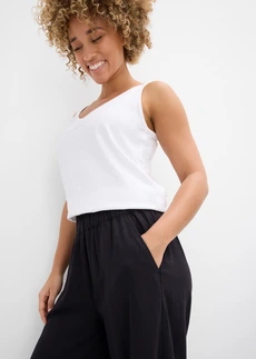 Pantaloni Palazzo din mix cu in • negru • magazin bonprix