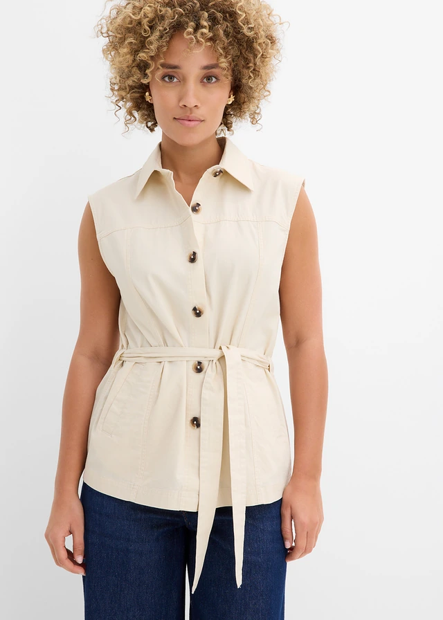 Gilet sans manches, 100% coton