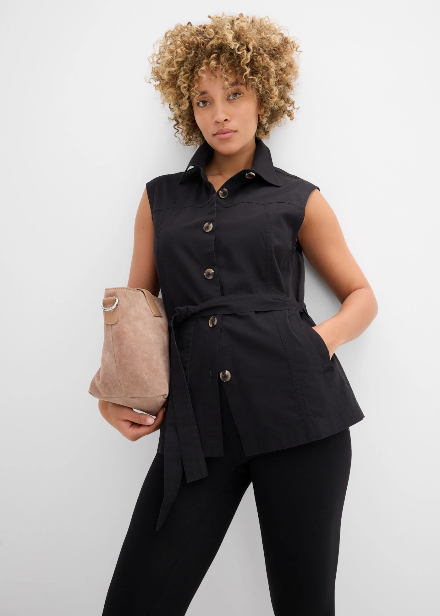 Gilet sans manches, 100% coton • noir • Boutique bonprix