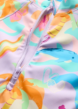 Fürdő overál, szín: halvány orgona-mintás