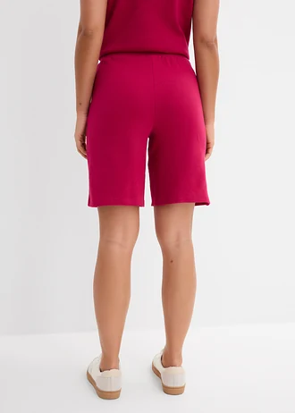 Jersey bermuda van puur katoen, Kleur: bessenrood