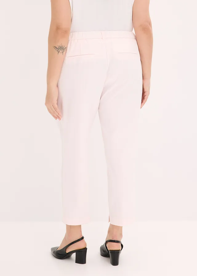 Pantalon à taille élastiquée, Couleur: rose clair