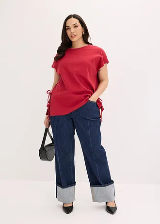 T-shirt 100% coton, Couleur: rouge cerise