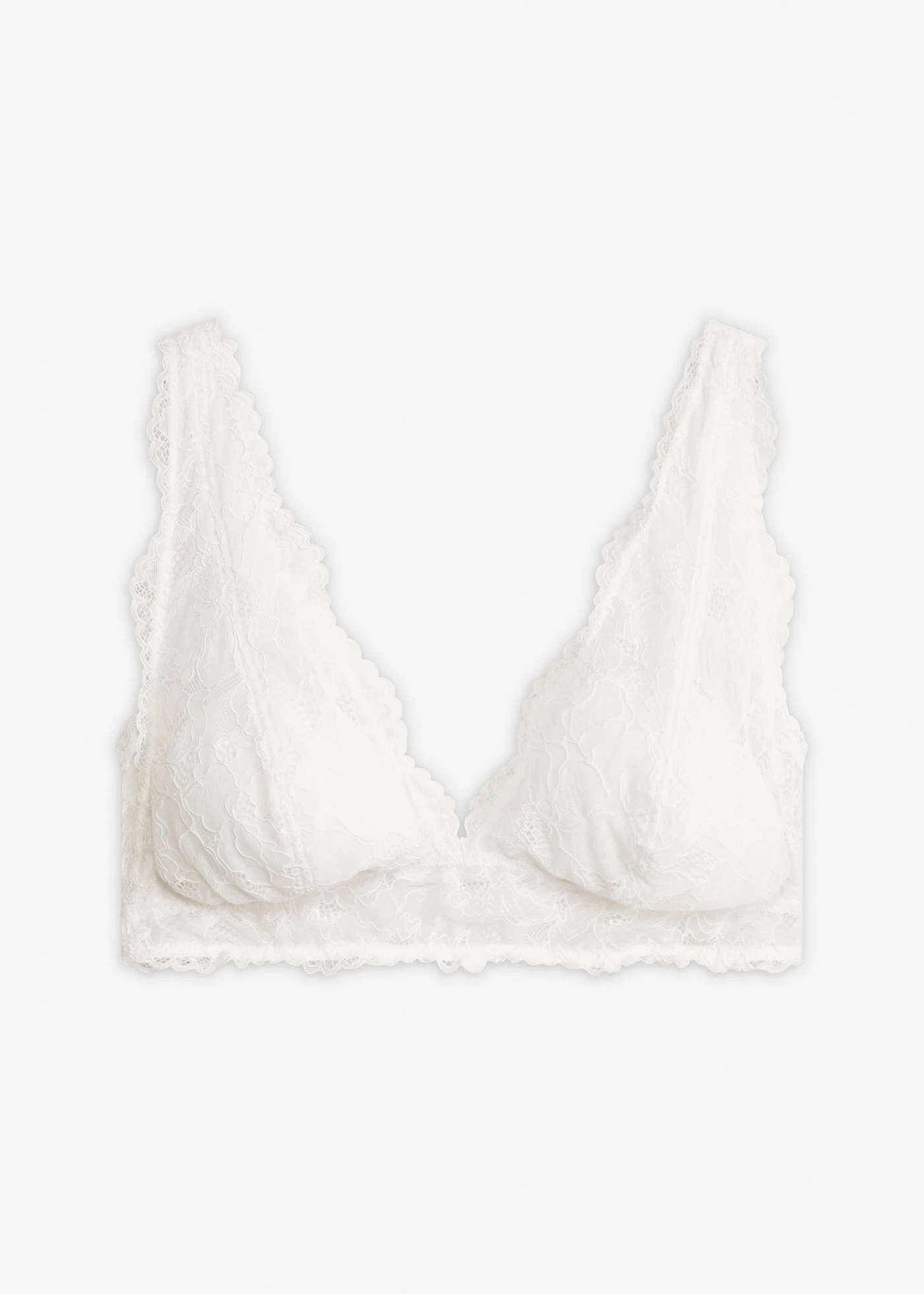 Podprsenka bralette bez kostíc z elegantnej čipky (2 ks v balení) • biela/biela • obchod bonprix