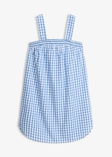 Strandjurk van puur katoen, Kleur: blauw-wit geruit