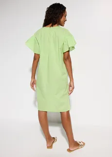 Rochie de plajă din bumbac 100% • verde-țelină • magazin bonprix