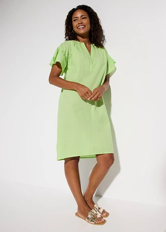 Robe de plage 100% coton, Couleur: vert céleri