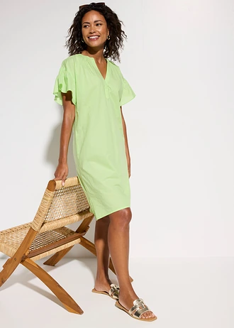Plážové šaty z čistej bavlny • zelerovo zelená • obchod bonprix