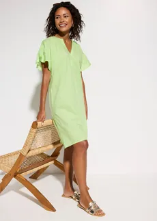 Strandjurk van puur katoen • selderijgroen • bonprix online shop