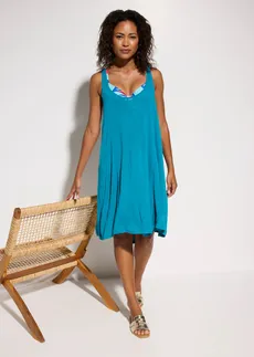 Strandjurk van soepele viscose • petrol • bonprix online shop