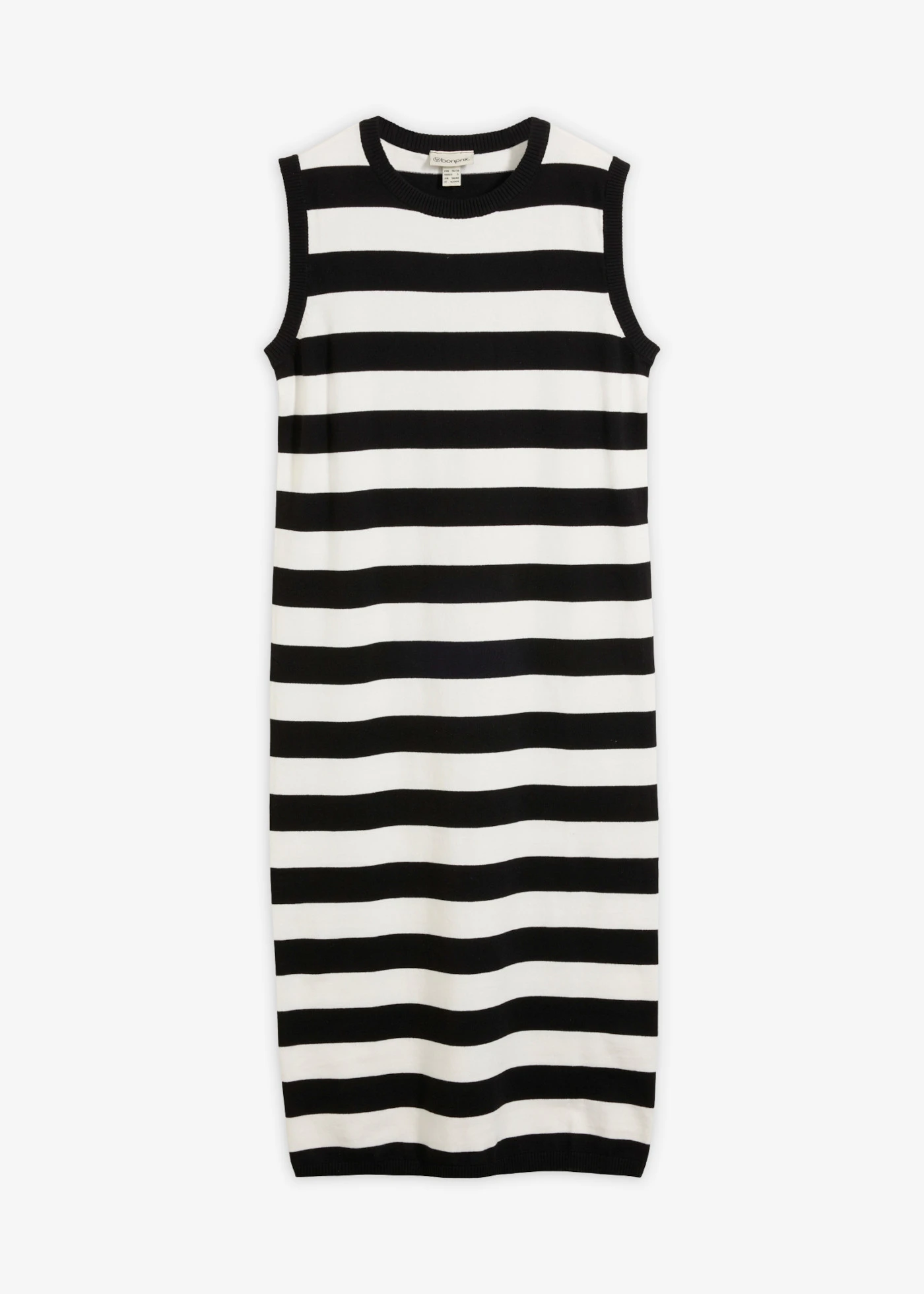 Gebreide jurk • zwart-wolwit gestreept • bonprix online shop