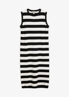 Robe en maille • noir-écru rayé • Boutique bonprix