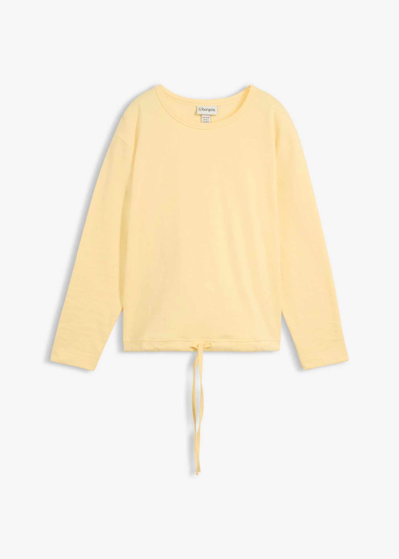 Sweat 100% coton • jaune pastel • Boutique bonprix
