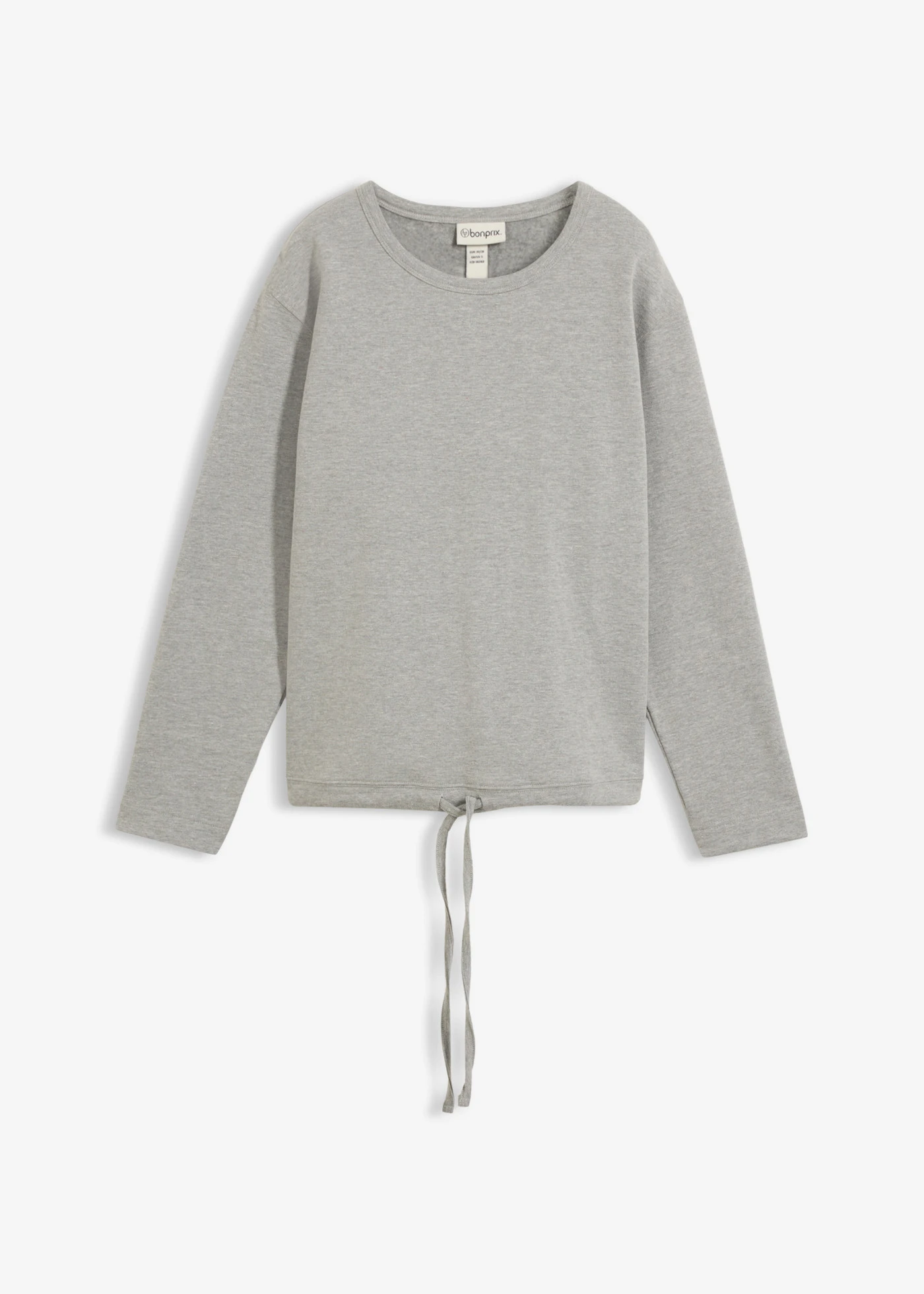 Bluza z bawełną organiczną • jasnoszary melanż • sklep bonprix