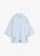 Overhemdblouse in een koele linnenmix, Kleur: poederblauw