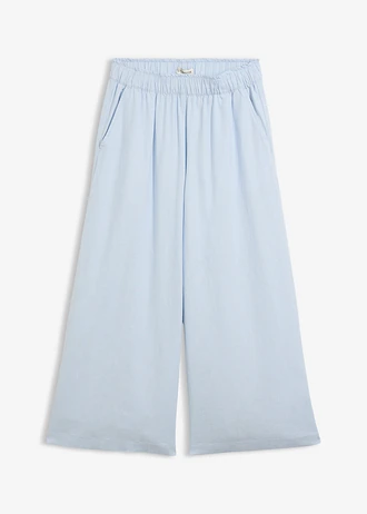 Palazzo nadrág lenvászon keverékből • púderkék • bonprix áruház