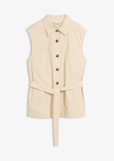 Gilet sans manches, 100% coton • beige galet • Boutique bonprix