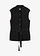 Vest met riem, van katoen, Kleur: zwart