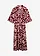Robe-chemise en viscose fluide, Couleur: rouge rubis-rose clair floral