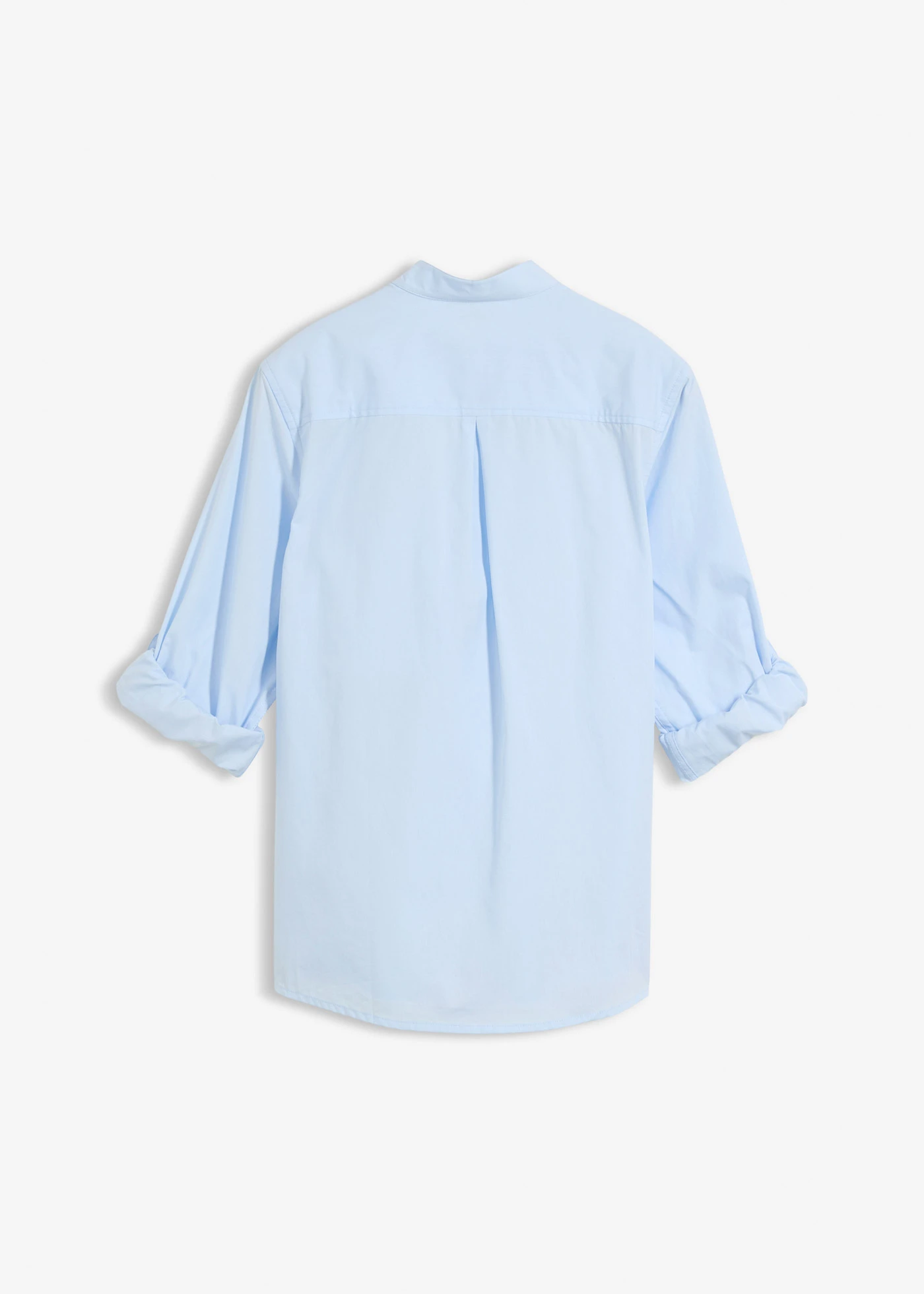 Jongens overhemd met lange mouwen en turn-ups • poederblauw • bonprix online shop