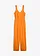 Jumpsuit van soepele viscose, Kleur: feloranje