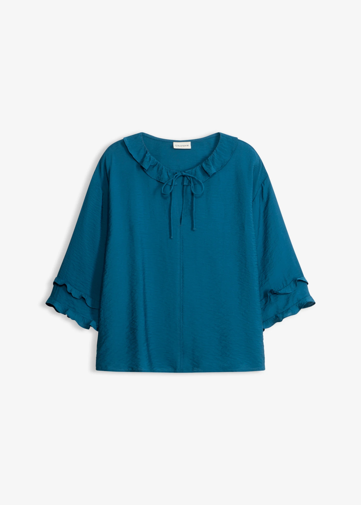 Blouse bohème en  fine viscose mélangée • pétrole • Boutique bonprix