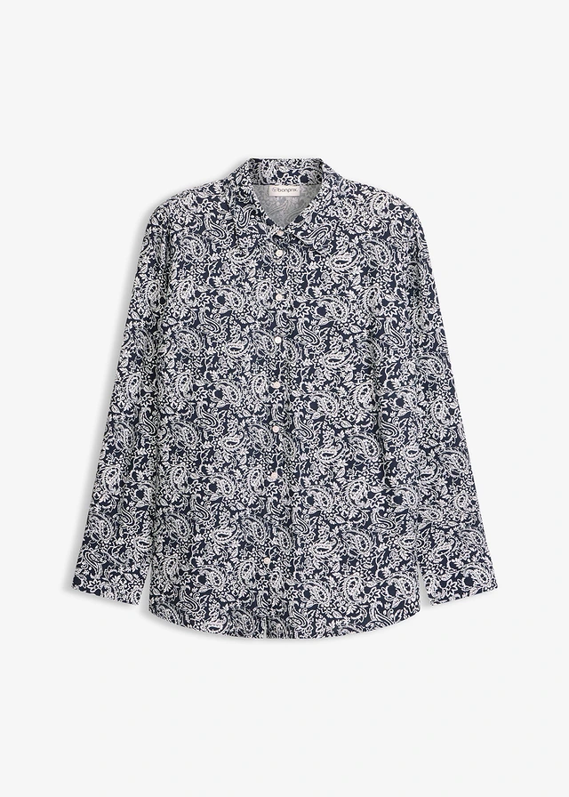Chemisier en fine viscose mélangée