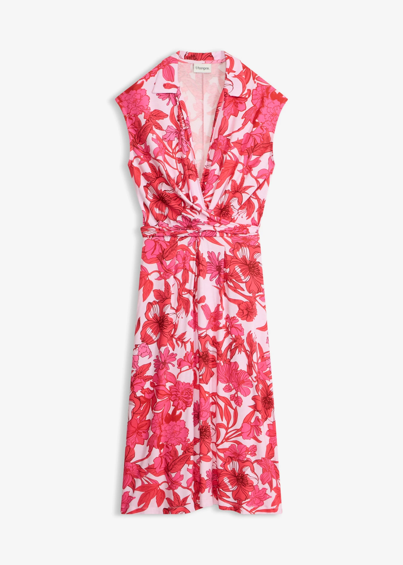 Rochie din jerse din amestec moale cu viscoză • pink floral • magazin bonprix