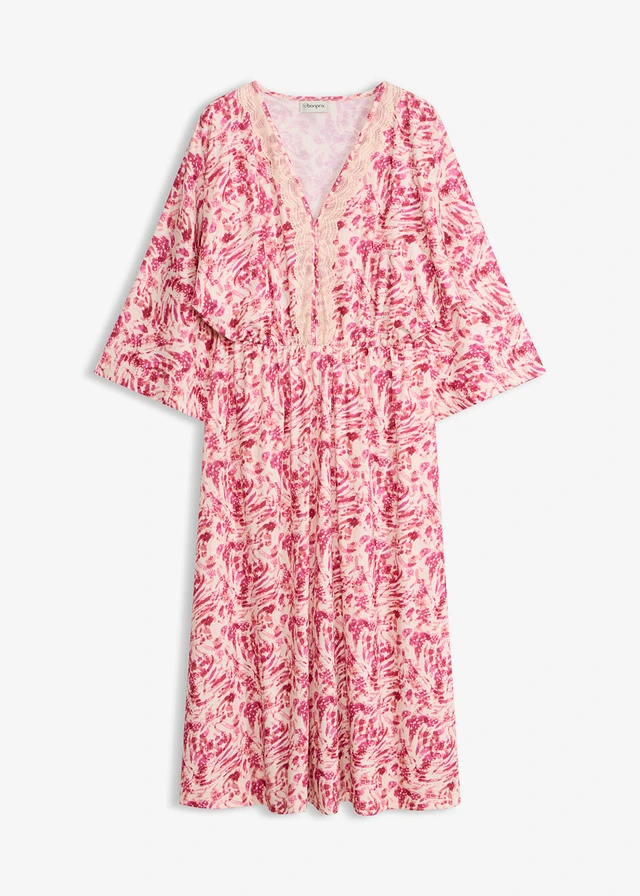 Dzsörzé ruha csipkével • pink/mintás • bonprix áruház