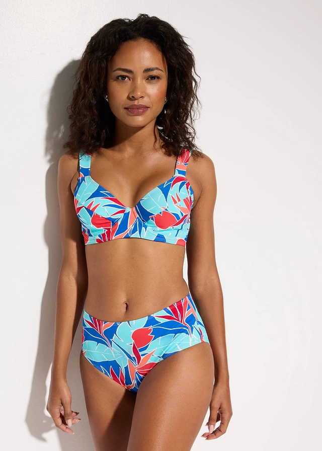 Bikini minimiseur (2 pces) à bretelles larges, Couleur: bleu floral