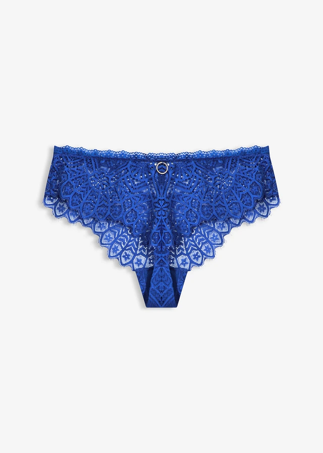 Shorty string avec dentelle orientale, Couleur: bleu cobalt